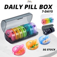 {SG} 8PCS Medicine Box Travel Pill Box 7 Days Medicine Pill Box Organiser Pill Case Mini Pills Organ