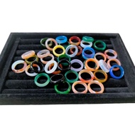 Colorful Agate Bangle Rings