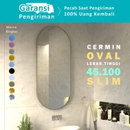 Oval Mirror 45x100 cm | Slim Frame