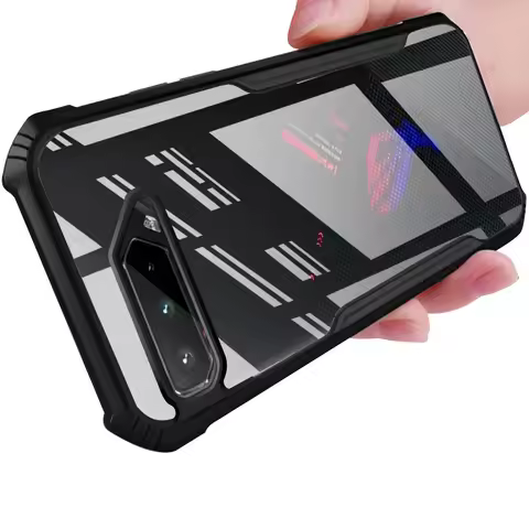For ROG Phone 5 Case Black Anti-Drop Acrylic Phone Full Protective For ROG 1 2 3 Strix 5 5s 6 6D 7 U