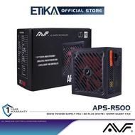 AVF APS-R500 | 500W Power Supply PSU | 80 Plus White | 120mm Silent Fan