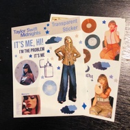 Taylor Swift folklore waterproof Transparent Vinyl Sticker Pack