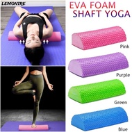 LEMONTRE Yoga Pilates Roller, EVA Half Round EVA Massage Foam Roller,  Blue Purple Pink Green Balanc