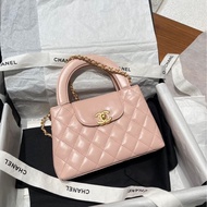 💖Chanel香奈兒Kelly 櫻花粉色大號23K 淺粉色 手提包斜挎包