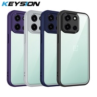 KEYSION Transparent Phone Case for OnePlus Nord 6 Soft Silicone+PC HD Clear Shockproof Phone Back Co