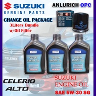 SUZUKI GENUINE ENGINE OIL 5W30 Suzuki Alto & Celerio (3Liters Bundle w/Oil Filter)