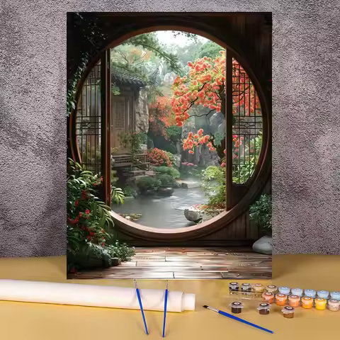 Painting By Number Landscape Digital Paint Kits Handmade Adults Gift Wall Decoration Coloring By Num