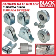 Black Hardware Gate Roller Wheel Heavy Duty Pintu Roda Pagar Rumah Sliding Gate Roller Wheel Folding Aotu Gate Bearing