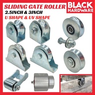 Black Hardware Gate Roller Wheel Heavy Duty Pintu Roda Pagar Rumah Sliding Gate Roller Wheel Folding