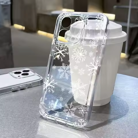Luxurys Cartoons Christmas Clear Space Phone Case For Vivo T1 V15 V23 V23E V25 V27 V29 V29E V30E V40