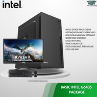 Intel Desktop Package G6405 | 8GB DDR4 | 120GB SSD | 19” Monitor | Freebies