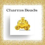 CHARMS BEADS Stainless Steel Titanium Gold Charm Pumpkin Car
