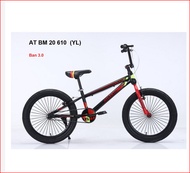 sepeda speda anak laki cowok bmx atlantis uk 20 inch umur 3 4 5 tahun - 610 hitam merah kardus