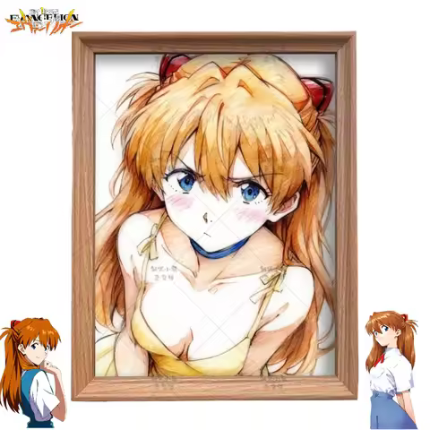 EVA Asuka Langley Soryu Cartoon Cute Acrylic Smooth Photo Frame Creative Kawaii Desktop Decoration P