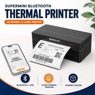 SuperMini Bluetooth Thermal Printer A6 Waybill & Label Printer