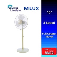 Milux 50W Stand Fan 16" Full Copper Motor MSF-1602SE