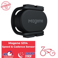Magene  S314 Speed and Cadence Sensor for Bike connects with WAHOO, GARMIN EDGE, XOSS, ZWIFT, BRYTON via ANT+  BICYCLE
