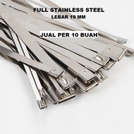 Per 10 pcs Full Stainless Cable Ties 19 x 130 cm Ties TALI Ties Tie Per 10 pcs Cable Ties Straps Sta