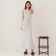 Dear Elea - Ariel Dress Rib Knit Maxi Long Dress One Shoulder Bodycon Mermaid Dress for Women