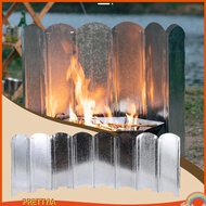 KQFCAZRE Camping Stoves Windscreen Heat Retention Metal Windshield Outdoor Stove Wind Breaker for Ca