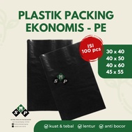 [100 PCS] ECONOMIC BLACK PE PACKING PLASTIC ECONOMICAL PE PLASTIC/ BLACK PLASTIC BAG/ BLACK PLASTIC 