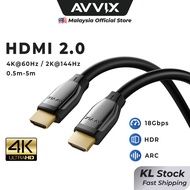[KL Stock] AVVIX HDMI 2.1 Cable 8K@60Hz 4K@120Hz 2K@240Hz 48Gbps 0.5m/1m/2m/3m/5m VRR HDR HDCP eARC 