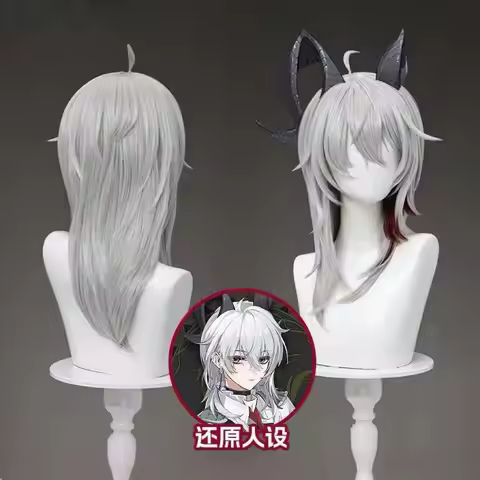 Wuthering Waves Zani Cosplay Wig Silver Gray Hair Women Men Halloween Party Carnival Roleplay Props