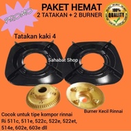 ECONOMIC PACKAGE 4-LEG STOVE TRACK + SMALL BURNER FOR RINNAI GAS STOVE