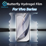 Kingzalin 360°Full Coverage Hydrogel Film For Vivo X90 Pro X80 X70 X60 Pro Plus Butterfly Hydrogel Screen Protector For Vivo X90 Pro Protective Film