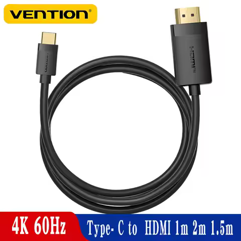 Vention USB C to 4K 60Hz HDMI 2m 1.5mHDMI-compatible Cable Adapter for MacBook Pro iMac iPad Pro Sam