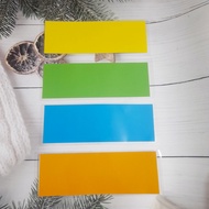 Combo of 10 plastic Colored Rectangular Magnetic Cards, 21 x7cm, built-in magnets to stick to the bo