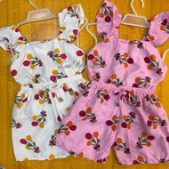 Challis Butterfly Terno Blouse+Shorts for Kids 2-3 yr old