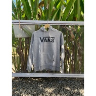 Pullover Hoodie Vans Spellout Grey Second Original