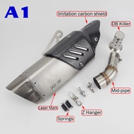 [JINDI] For Yamaha YZF-R3 R25 250 300 MT03 51mm Slip-on Exhaust Middle Link Pipe Muffler Escape M1 S