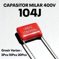 (GROSIR) CAPASITOR MILAR 104J 100n 100nF 400V 400VOLT CBB22