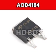 20pcs AOD4184 D4184 TO-252 N channel 40V/50A MOSFET Field Effect Tube Chip ic smd