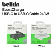 Belkin - [2色可選] BoostCharge USB-C to USB-C 240W 快充數據線 1米 黑色│數據傳輸、支充電安全、MacBook Pro / Notebook適用