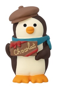 日本 DECOLE Concombre Bonjour巧克力公仔/ 巧克力師企鵝