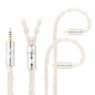 SYRNARN 8-Shares High Silver Balanced Replacement Cable with 2.5mm Plug - IEM Detachable 0.78mm-2Pin