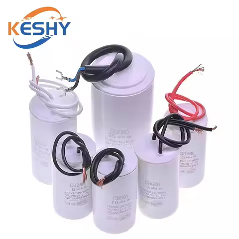 CBB60 Motor Run Capacitor 450V 3UF 4UF 5UF 6UF 8UF 10UF 12UF 14UF 16UF 18UF 20UF 25UF 100UF Start Wa
