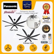 Panasonic Ceiling Fan (80 Inch/Canopy Type) Mondo Motion Sensor Twin DC Motor Ceiling Fan F-M20LYVBKSH / F-M20LYVBKRH