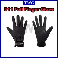 511 Full Finger Glove Tactical Series Glove Full Finger Anti-Slide Fitness Glove Gym Glove Black Mot