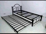 STEEL BED SINGLE WITH PULL OUT SINGLE (frame only)