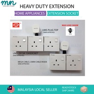 HEAVY DUTY EXTENSION 2Gang 3Gang (Wall socket extension /adaport)