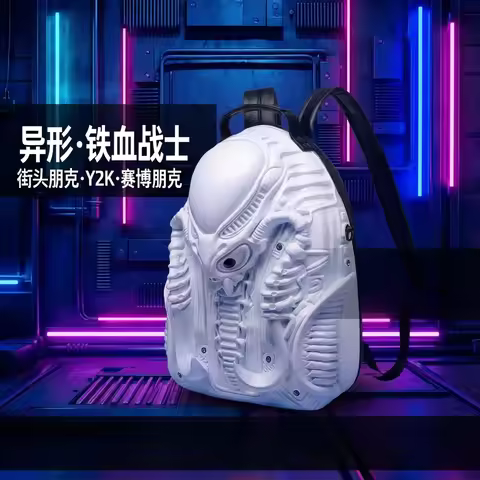 Anime Alien Cyberpunk 2077 Backpack Movie Resin Anime Game Merchandise High capacity Street Punk Cro