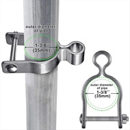 (FRE23)New 2-Pack Wall Mount Gate Hinge 1-3/8Inch Farm Gate Hinge 304 Stainless Steel Tube Gate Hing