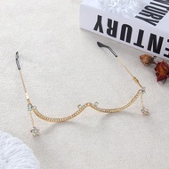 Fashion Diamond-studded Decorative Glasses Frame Exaggerated Water Drop Design Mirrorless Glasses Rh
