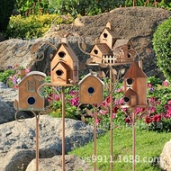 Patung Hiasan Rumah Burung Rumah Burung Logam Hiasan Luaran Rumah Burung Hiasan Kraf Hiasan Taman, T