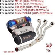 Fengge1สำหรับยามาฮ่า MT-09 FJ09 MT09 TR 900 GT 2015-2021ระบบท่อไอเสียรถจักรยานยนต์แบบเต็มปรับเปลี่ยน