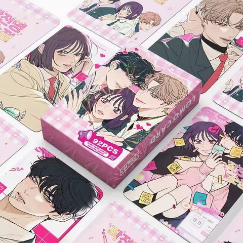 92PCS Korean Manhwa Codename: True Love LOMO Cards Set - Go EunHyuk & Baek Dohwa Photo Cards with Mi